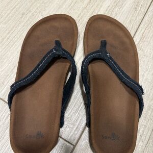 Sanuk Black and Brown Sandals